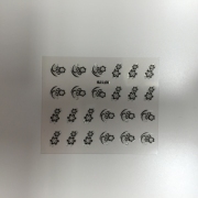 3D Sticker schwarz XF 179